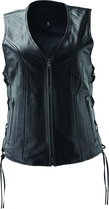 Kuryakyn Leather By River Road Sapphire Leather Vest Black Womens - Medium thumbnail 2