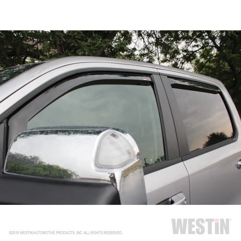 Westin 19-22 Ram 1500 Crew Cab(Excl. 19-22 Ram 1500 Classic) In Channel Wind Deflector 4pc - Smoke thumbnail 7