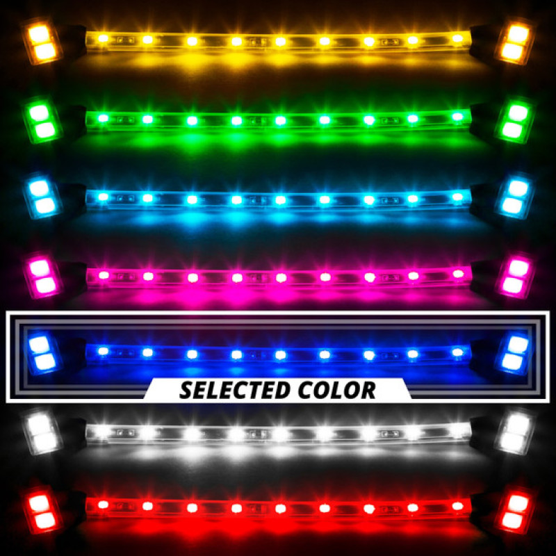 XK Glow LED Undercar Light Kits XK041005-B Blue - 8x24-in. Tube + 4x8-in. Strip Single Color XKGLOW UnderglowLED Accent Car/Truck Kit thumbnail 8