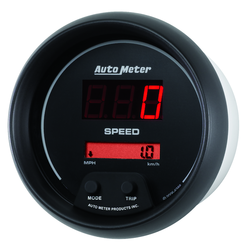 Autometer Sport-Comp Black 3 3/8in 160 MPH Digital Speedo Gauge thumbnail 4