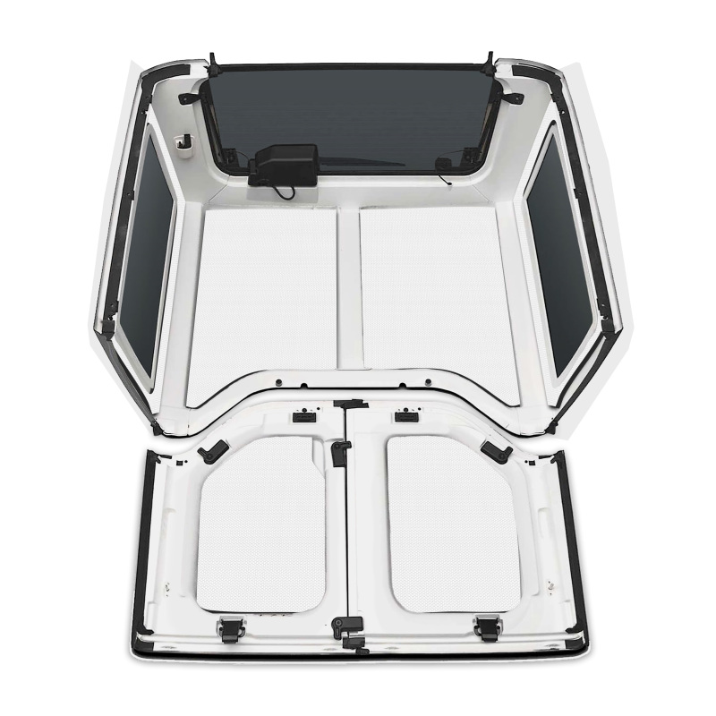 DEI 11-18 Jeep Wrangler JK 2-Door Boom Mat Complete Headliner Kit - 6 Piece - White