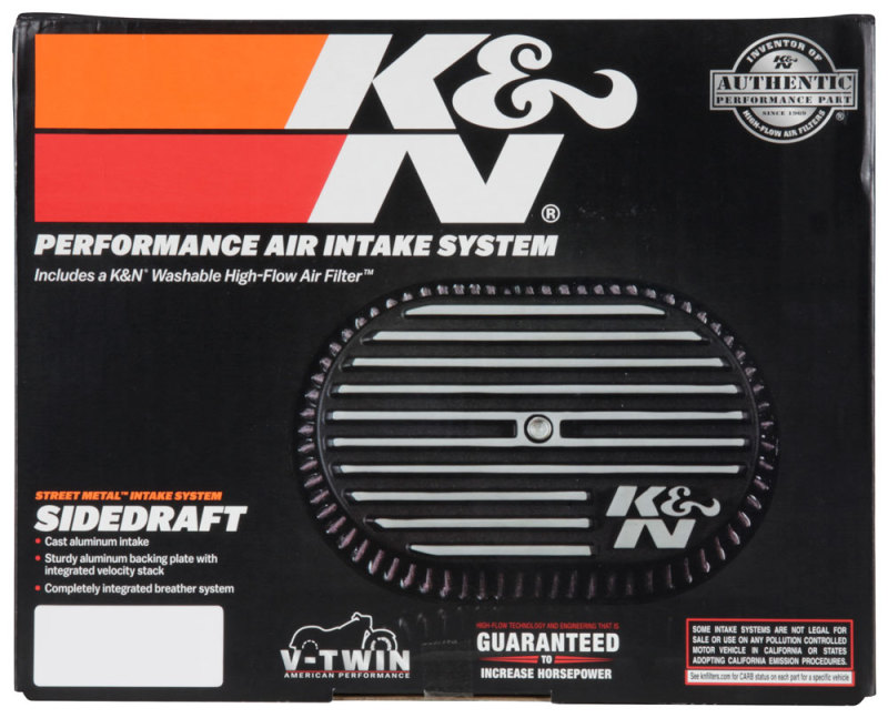 K&N Street Metal Intake System 2017 Harley-Davidson Shaker Black H/D Touring Models thumbnail 8
