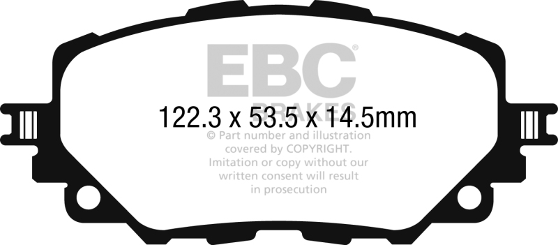 EBC 2016+ Mazda Miata MX-5 / 17-20 Fiat 124 Spider Greenstuff Front Brake Pads thumbnail 4