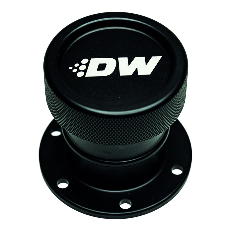 DeatschWerks Straight Filler Neck w/Cap - Matte Black thumbnail 2