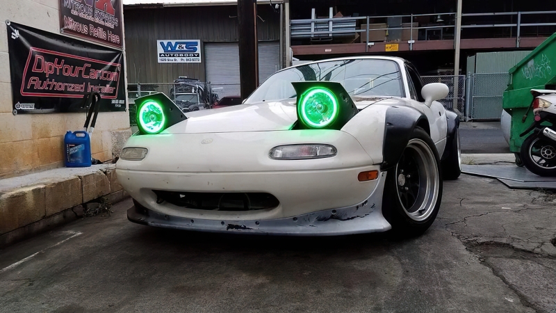 Oracle Pre-Installed Lights 7 IN. Sealed Beam - Green Halo