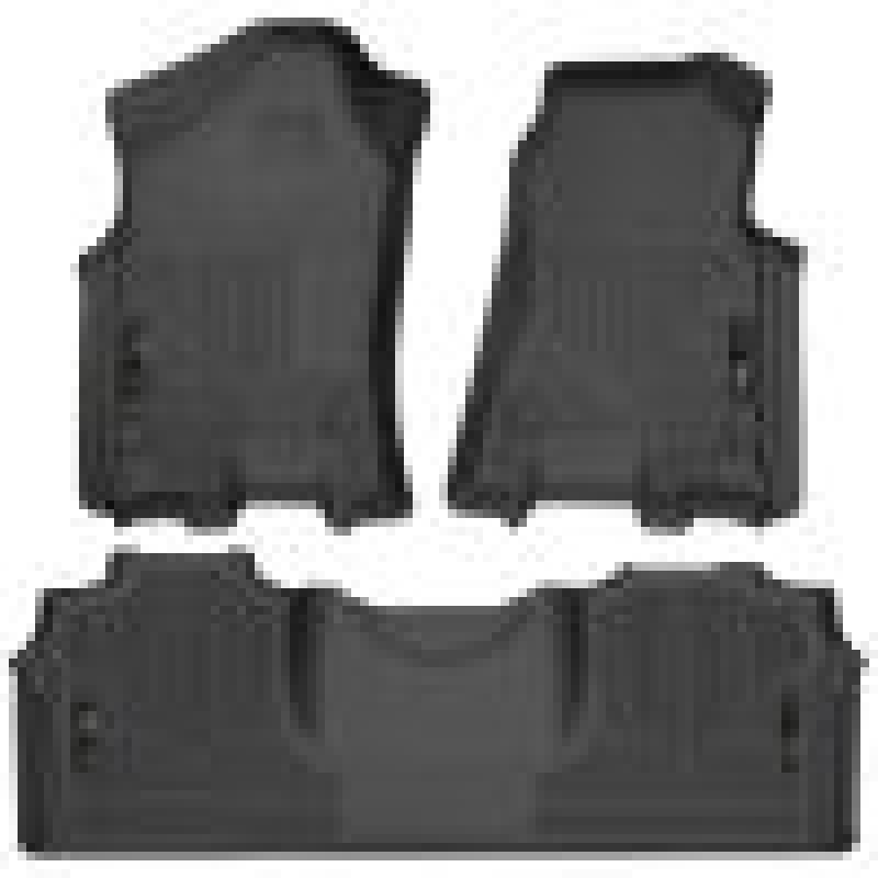 Husky Liners 19-21 RAM 2500/3500 Mega Cab Weatherbeater Front and 2nd Seat Floor Liners - Black thumbnail 3