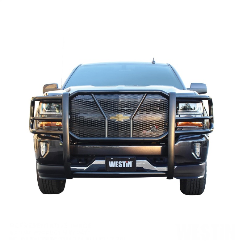 Westin 2007-2010 Chevrolet Silverado 25/3500HD HDX Grille Guard - Black thumbnail 2