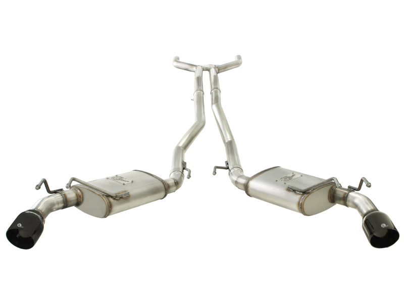 aFe MACH Force XP Exhaust 2.5in Stainless Steel CB/10-13 Chevy Camaro V6-3.6L (td) (gloss blk tip) thumbnail 8