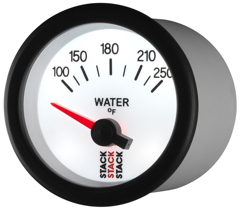 Autometer Stack 52mm 100-250 Deg F 1/8in NPTF Electric Water Temp Gauge - White thumbnail 9