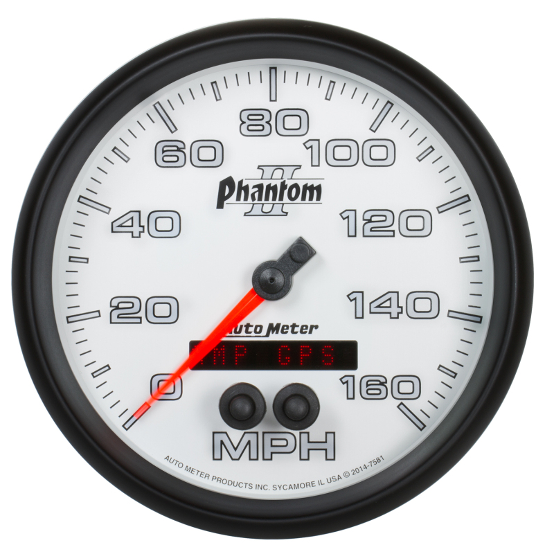 Autometer Phantom II 5in 0-140MPH In-Dash Electronic GPS Programmable Speedometer thumbnail 7