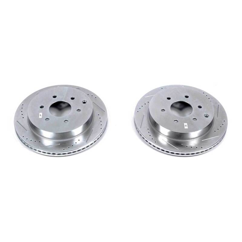Power Stop 11-13 Infiniti QX56 Rear Evolution Drilled & Slotted Rotors - Pair thumbnail 2
