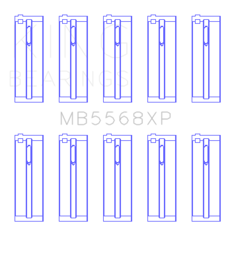 King Acura D16A1 / 97-01 Honda H22A4 / 98+ F23A (Size 0.25mm) Performance Main Bearing Set thumbnail 2