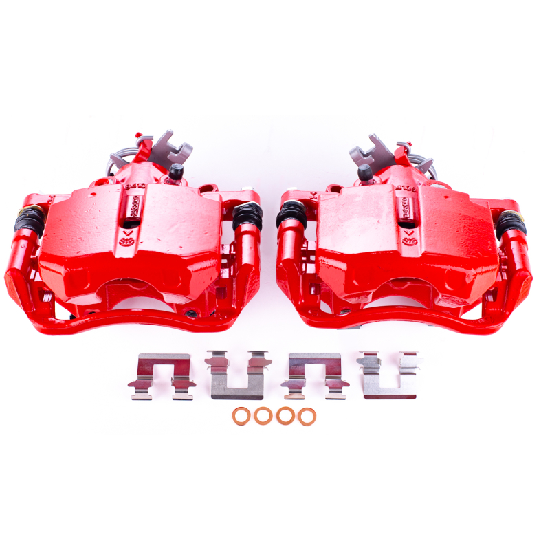 Power Stop 06-11 Buick Lucerne Rear Red Calipers w/Brackets - Pair thumbnail 2
