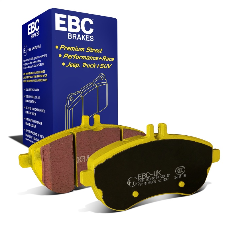 EBC 12-14 Mercedes-Benz C250 (W204) 1.8 Turbo Yellowstuff Front Brake Pads thumbnail 2