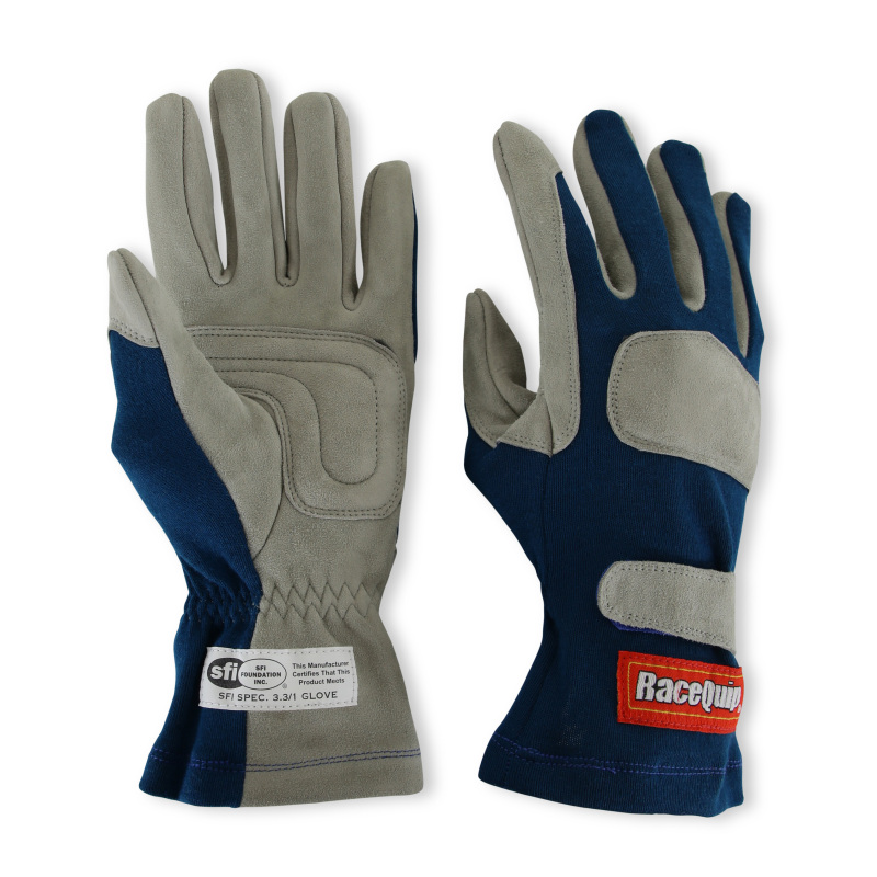 RaceQuip Blue 1-Layer SFI-1 Glove - XL thumbnail 3