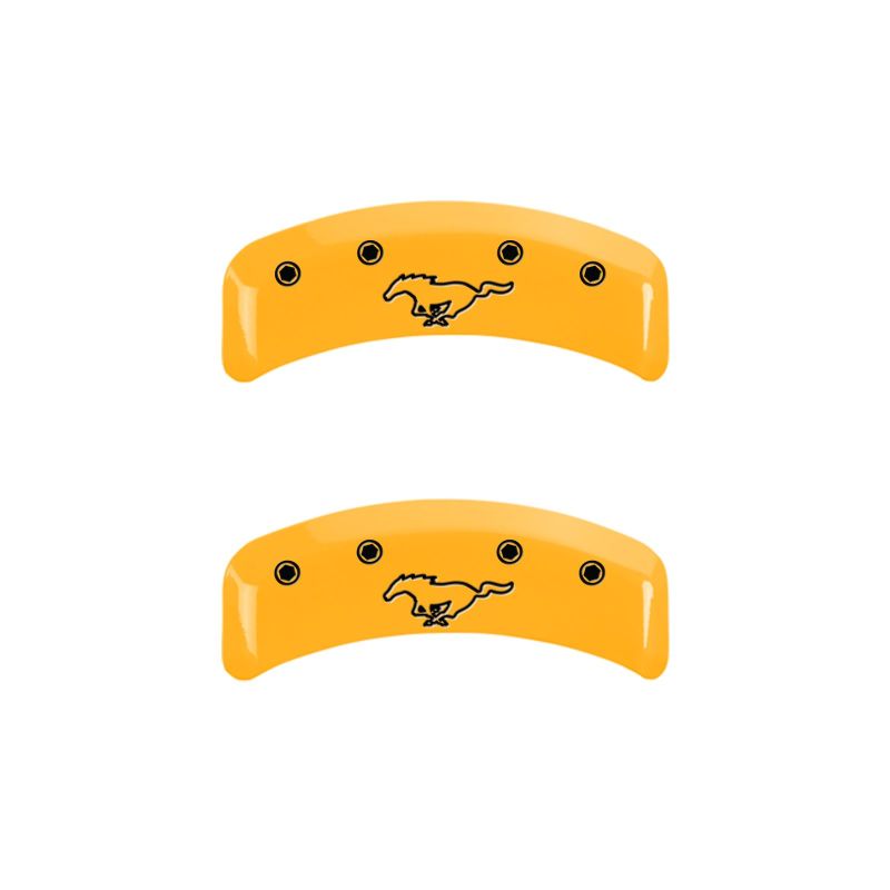 MGP 4 Caliper Covers Engraved Front Mustang Rear Pony Yellow Finish Black Char 2004 Ford Mustang thumbnail 9