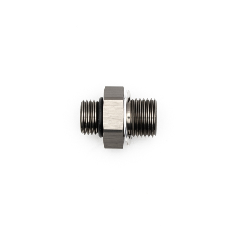 DeatschWerks 6AN ORB Male to M16 X 1.5 Metric Male (Incl O-Ring and Washer) - Anodized Matte Black thumbnail 6