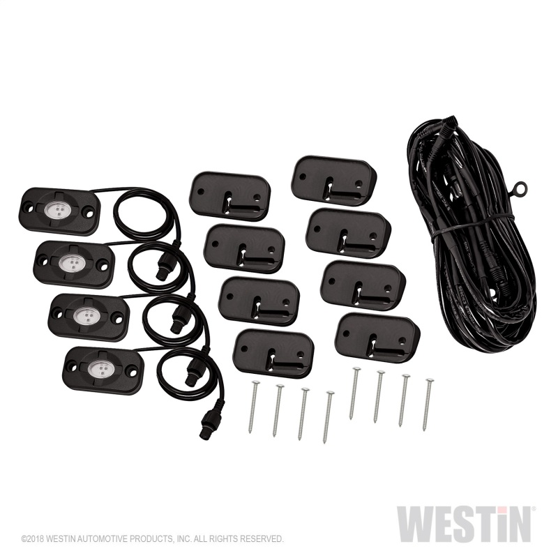 Westin LED Rock Light Kit - 07-18 Jeep Wrangler JK / 18-19 Jeep Wrangler JL - Black thumbnail 9