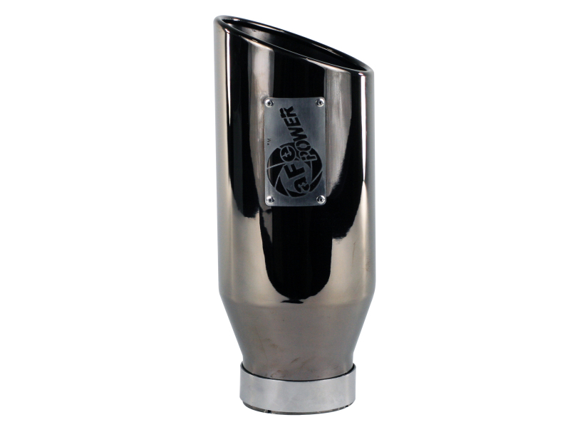 aFe MACH Force XP Exhausts Tips SS-304 EXH Tip 4In x 6Out x 15L Bolt-On (blk chrome) thumbnail 2