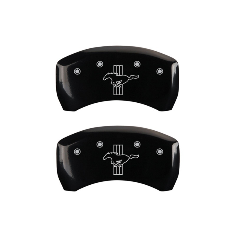 MGP Rear set 2 Caliper Covers Engraved Rear 2015/Bar & Pony Black finish silver ch thumbnail 4