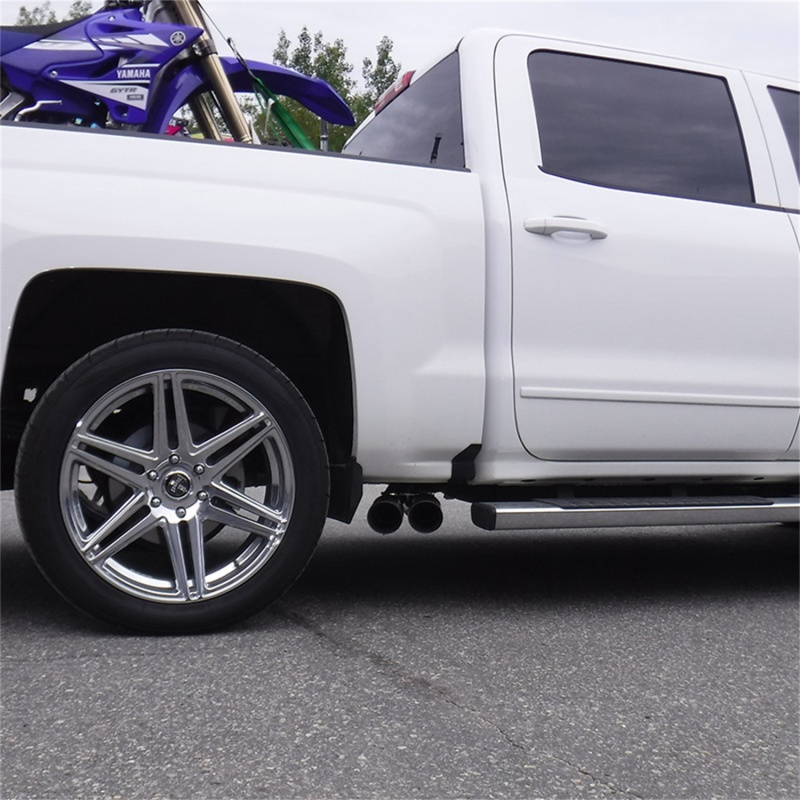 MBRP 09+ Chevrolet Silverado 1500 3in Cat Back Pre-Axle Dual Outlet w/ 4in Tip - Black thumbnail 6