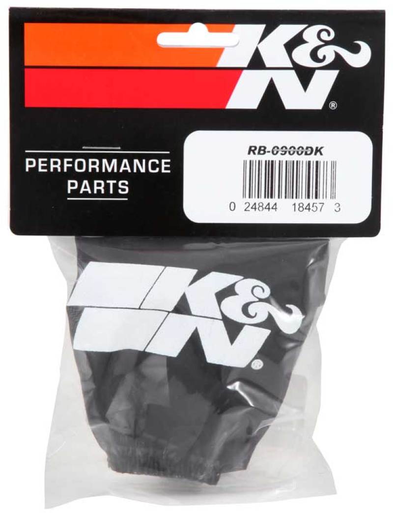 K&N Black Drycharger Round Straight Air Filter Wrap 4.5in ID x 4in H thumbnail 6