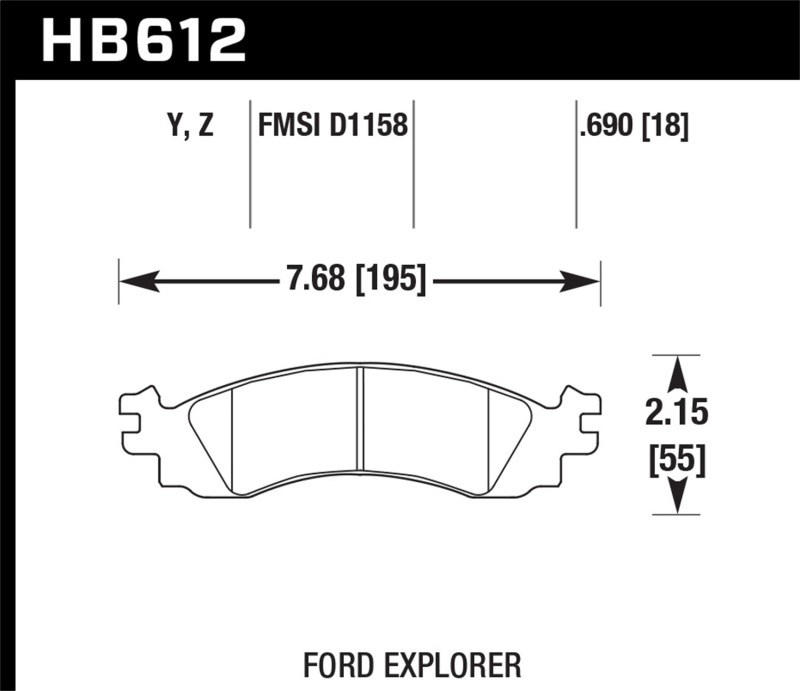 Hawk LTS Street Brake Pads FOR 2006-10 Ford Explorer | eBay