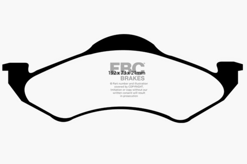 EBC 00-02 Dodge Dakota 2WD 2.5 Greenstuff Front Brake Pads thumbnail 5