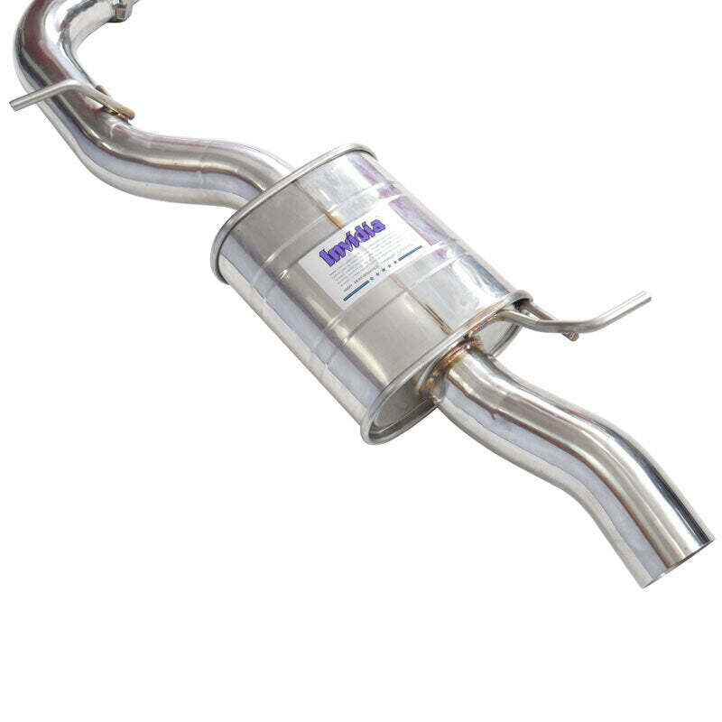 Invidia 2022+ Volkswagen Golf R MK8 76mm R400 Valved Cat Back Exhaust Rolled Titanium Tips thumbnail 4