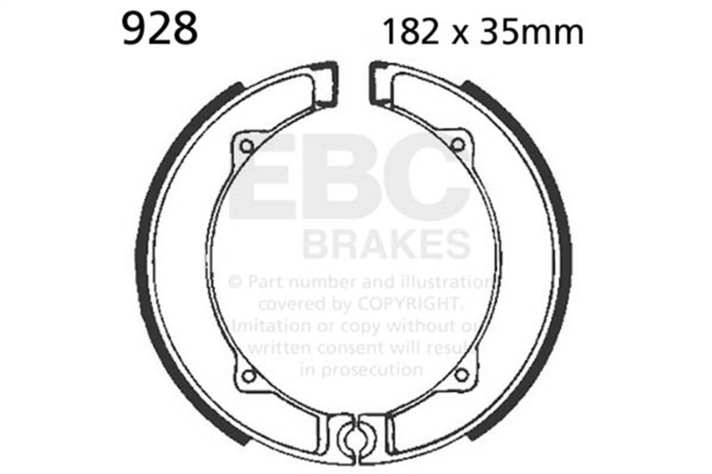EBC 1976 Ducati 250/350/450 Desmo Front Brake Shoe