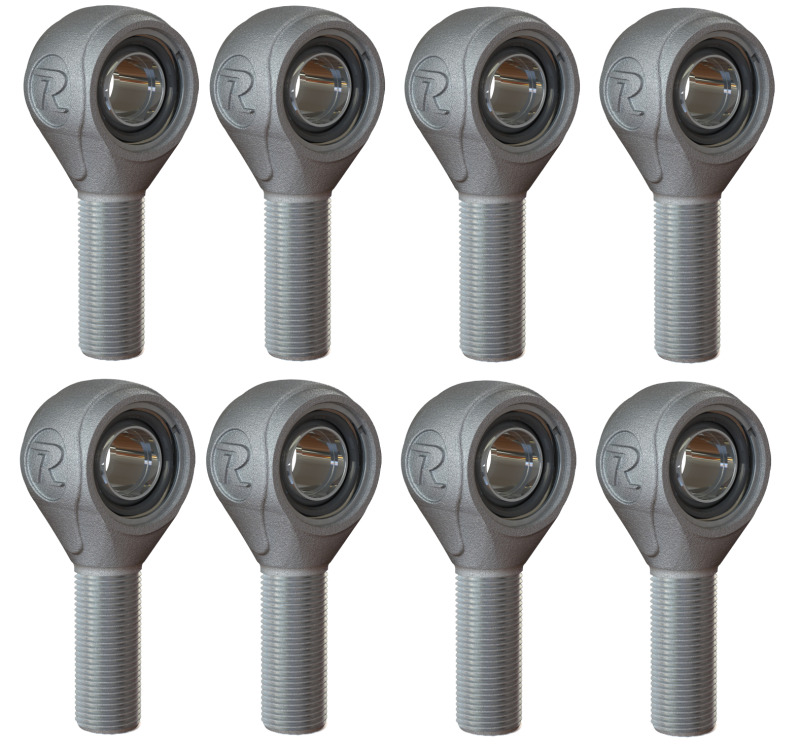 RideTech R-Joints 11009519 Rod Ends, R-Joint, 3/4 in.-16 Threads, Four LH Threads, Four RH Threads, 1.800 in. Thread Length, 0.625 in. Bore, Stainless Steel, Polished, Set of 8 thumbnail 2