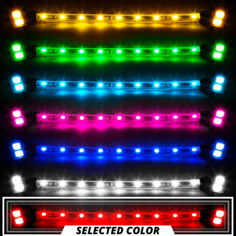 XK Glow LED Undercar Light Kits XK041002-R Accent Lights, Kit, Red, Waterproof, Eight Lights, Kit thumbnail 7