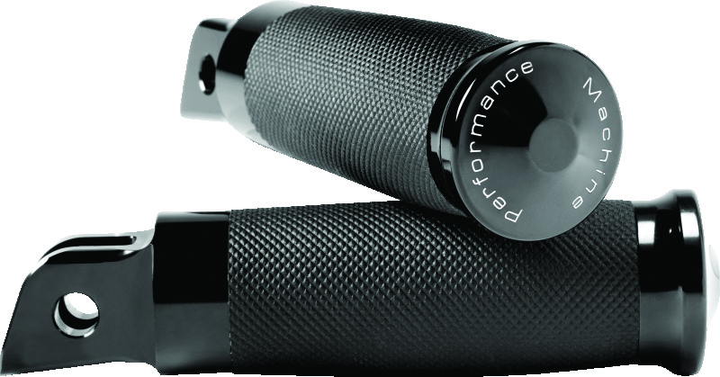 Performance Machine Footpegs Contour Rider - Black Ano