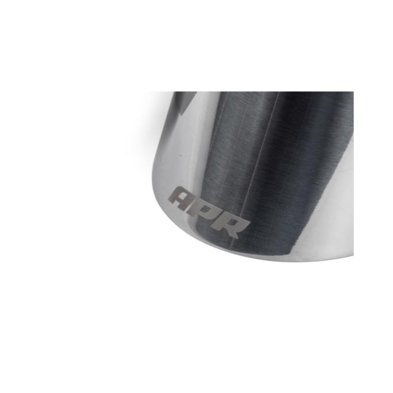 APR Single-Walled 4in Slash-Cut Tips - Polished Silver - Set of 2 thumbnail 2