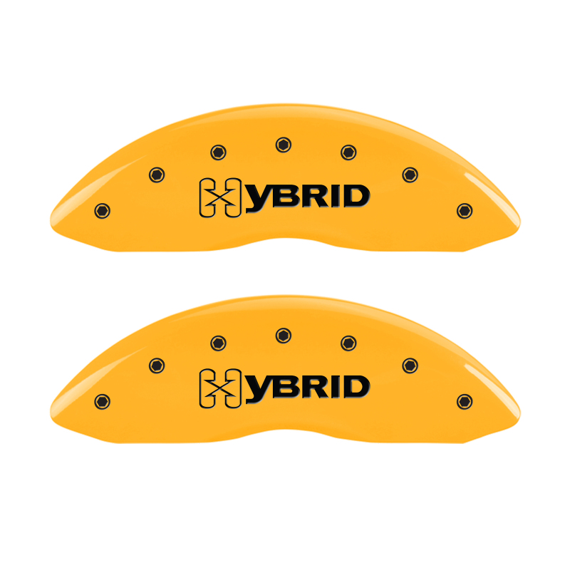 MGP 4 Caliper Covers Engraved F & R Gm Style/Hybrid Yellow Finish Black Char 2002 GMC Sierra 1500 thumbnail 5