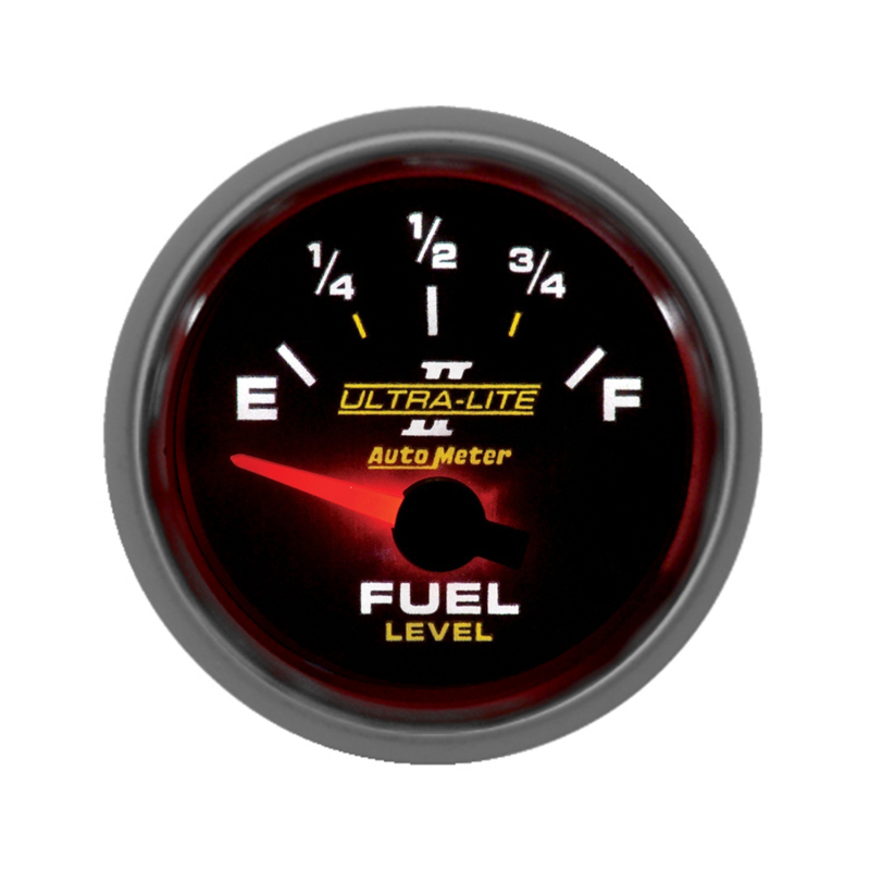 Autometer Ultra-Lite II 52mm 240-33 OHMS Short Sweep Electronic Fuel Level Gauge thumbnail 7