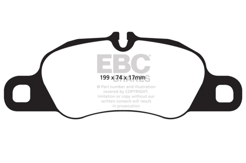 EBC 09-12 Porsche 911 (997) (Cast Iron Rotor only) 3.6 Carrera 2 Redstuff Front Brake Pads thumbnail 5