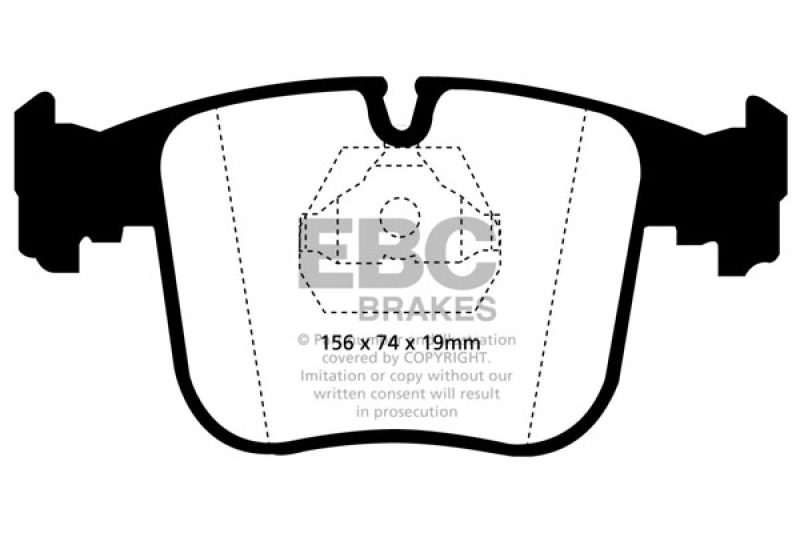 EBC 91-93 BMW 850 5.0 Redstuff Front Brake Pads thumbnail 5