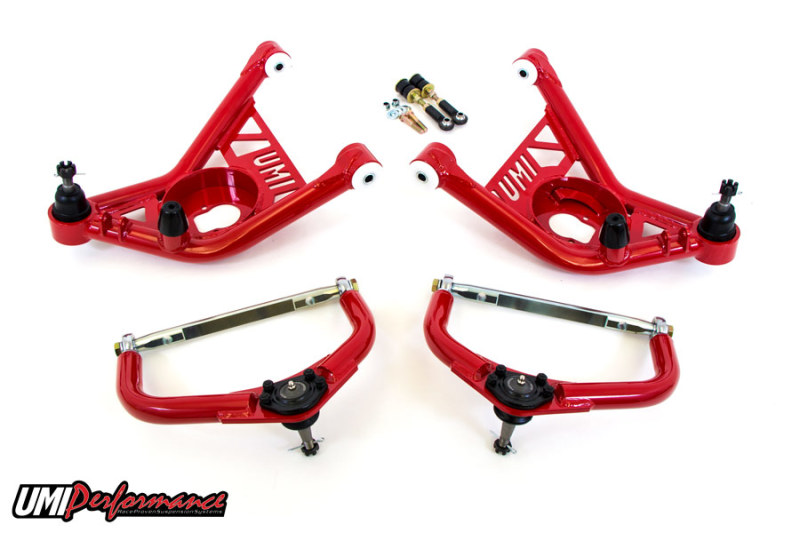 UMI Performance 70-81 GM F-Body Front A-arm Kit Delrin Bushings Adj Tall Ball Joints thumbnail 2