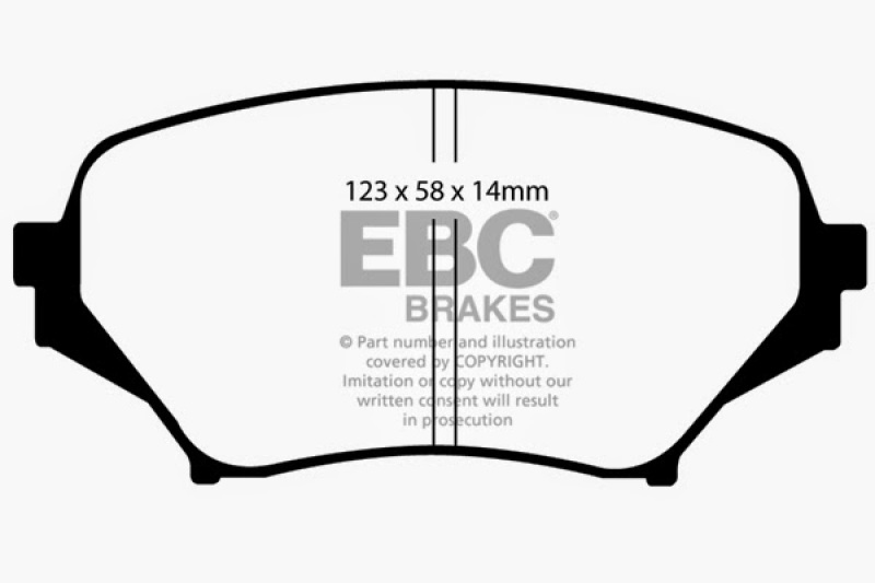 EBC 06-15 Mazda Miata MX5 2.0 Redstuff Front Brake Pads thumbnail 5
