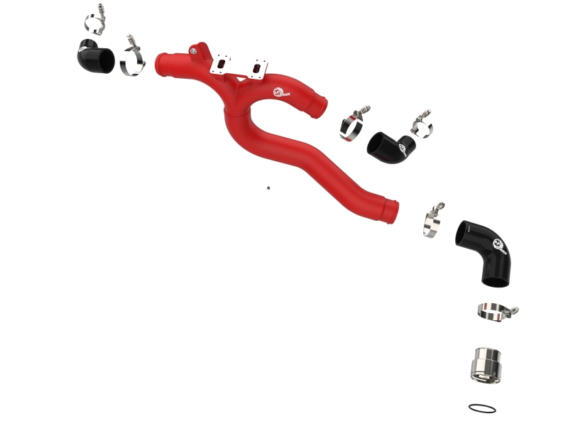 BladeRunner 3 IN Aluminum Hot Charge Pipe Red