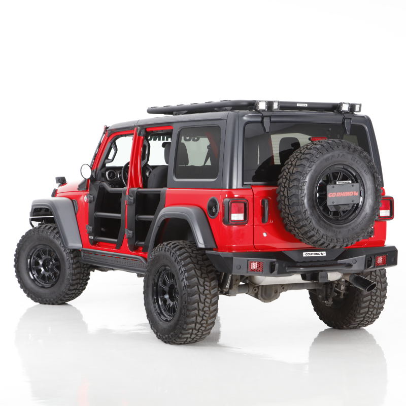 Go Rhino 08-22 Jeep Wrangler JL/JLU Body Mount Spare Tire Carrier - Tex. Blk thumbnail 5