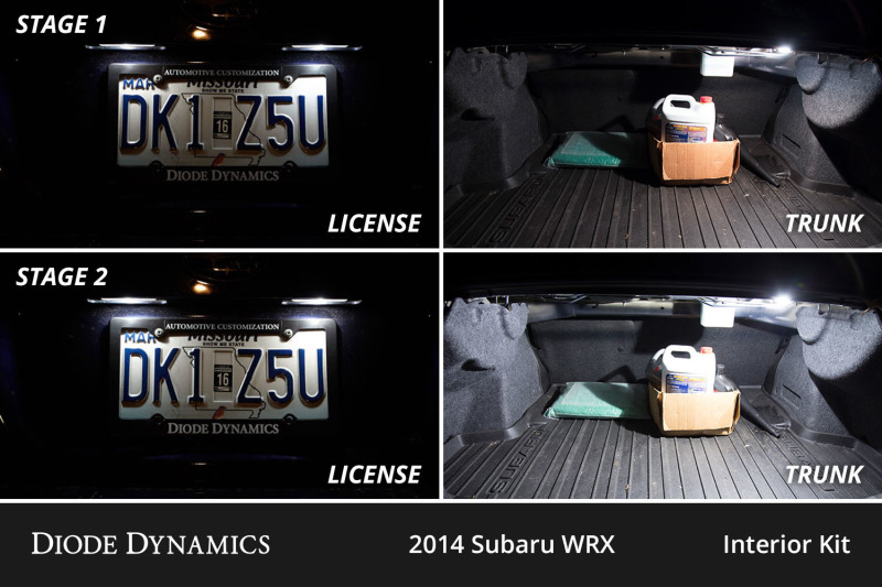 Diode Dynamics 08-14 Subaru WRX Interior LED Kit Cool White Stage 1 thumbnail 7