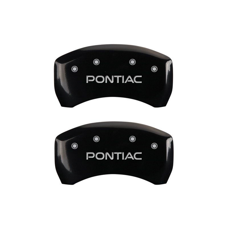 MGP 4 Caliper Covers Engraved Front & Rear Pontiac Black Finish Silver Char 2007 Pontiac Solstice thumbnail 9