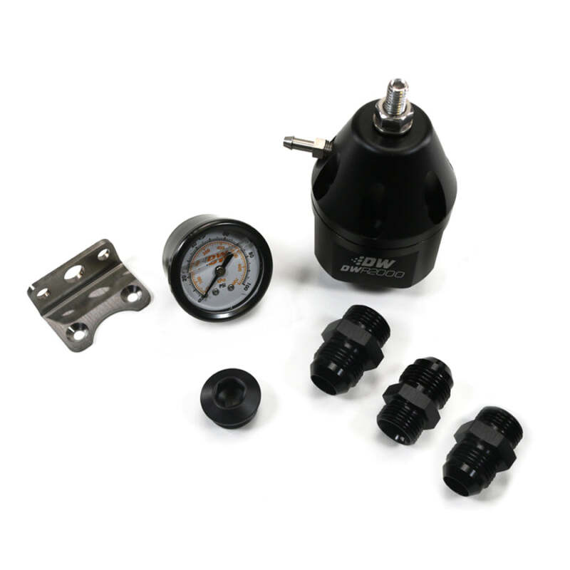 DeatschWerks DWR2000 AFPR + Pressure Gauge + 10AN Fittings - Anodized Black thumbnail 2