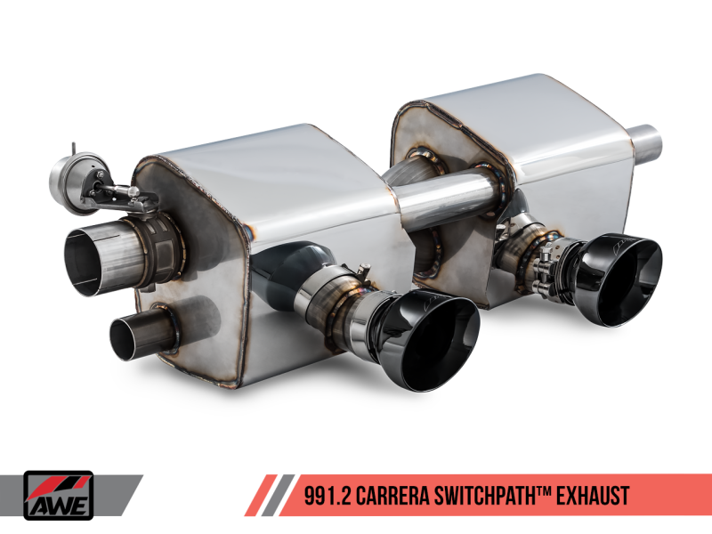 AWE Tuning Porsche 911 (991.2) Carrera / S SwitchPath Exhaust for PSE Cars - Chrome Silver Tips thumbnail 4