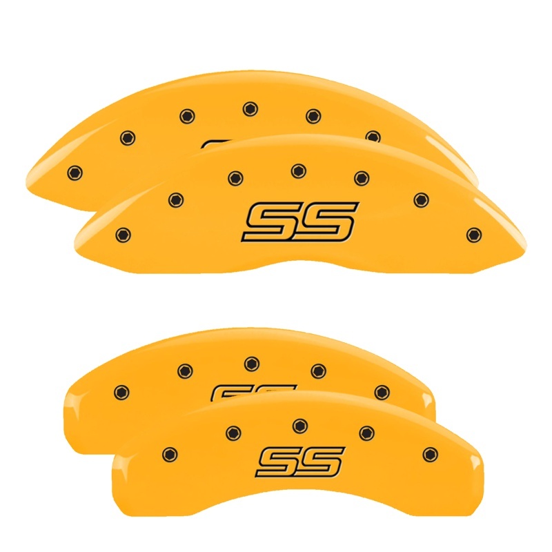 MGP 4 Caliper Covers Engraved F & R Trailblazer SS Yellow Finish Black Char 2008 Chevy Trailblazer thumbnail 6