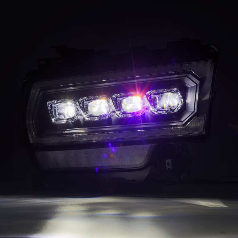 AlphaRex 19-21 Ram 2500 NOVA LED Proj Headlights Plank Style Black w/Activ Light/Seq Signal/DRL thumbnail 6