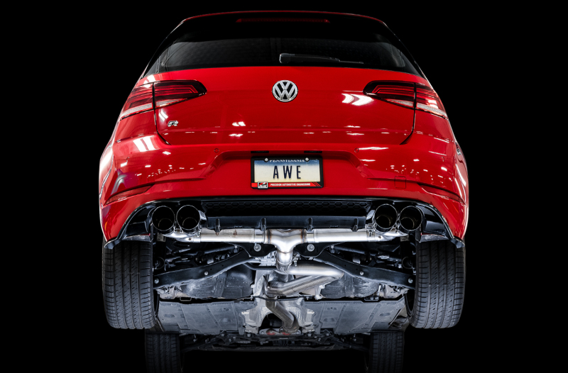 AWE Tuning 15-17 Volkswagen Golf R MK7 Track Edition Exhaust - Diamond Black Tips (102mm) thumbnail 4