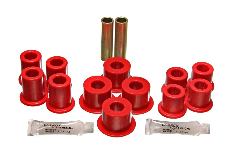 Energy Suspension 89-94 Toyota Pick Up 2WD (Exc T-100/Tundra) Red Rear Leaf Spring Bushing Set thumbnail 6